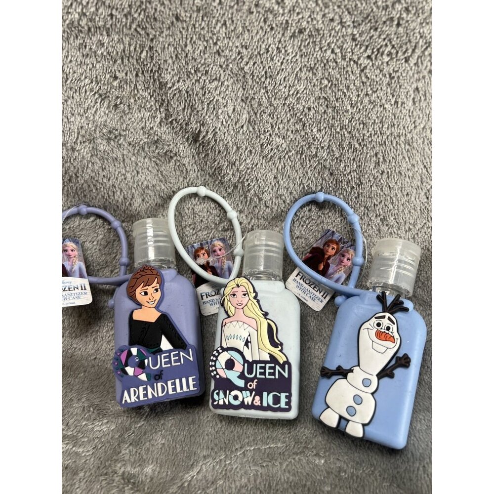 Disney Frozen II Hand Sanitizer ￼Gel with silicon case new with tags set of 3